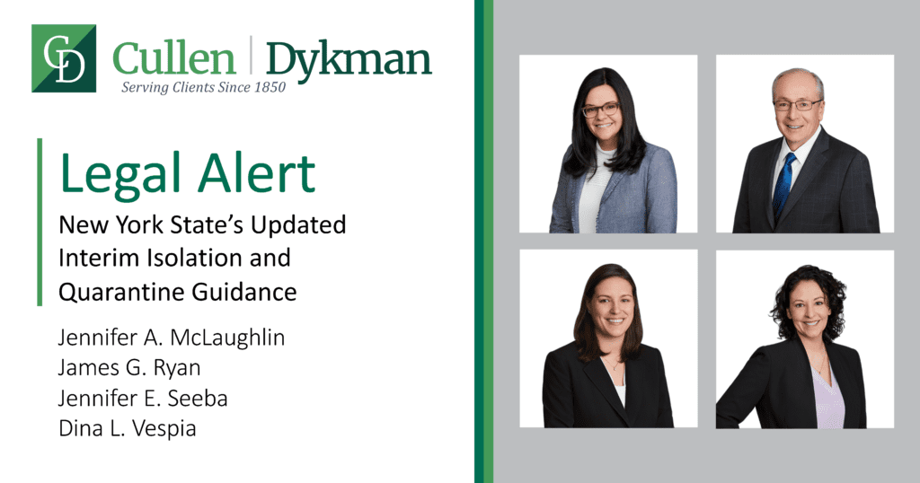 New York State’s Updated Interim Isolation and Quarantine Guidance