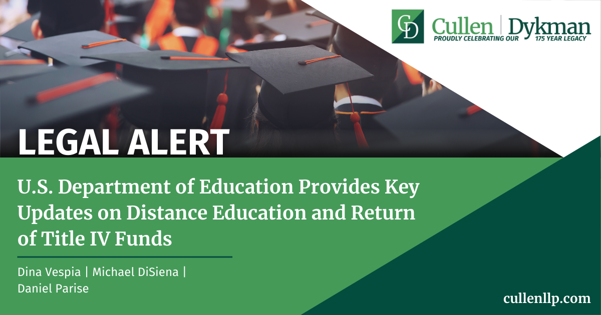 U.S. Department of Education Provides Key Updates on Distance Education ...